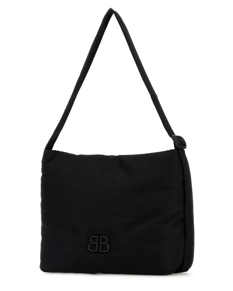 Balenciaga Men's Black Fabric Monaco Shopping Bag Borse A Mano Black