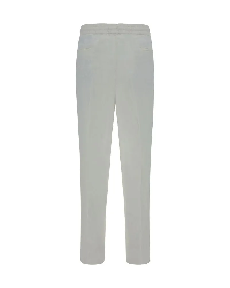 Brunello Cucinelli 100% Linen Trousers — White White