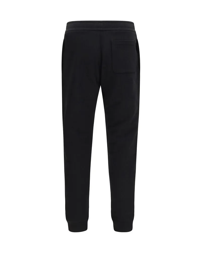 Moncler Men's Black Cotton Athletic Pants Black