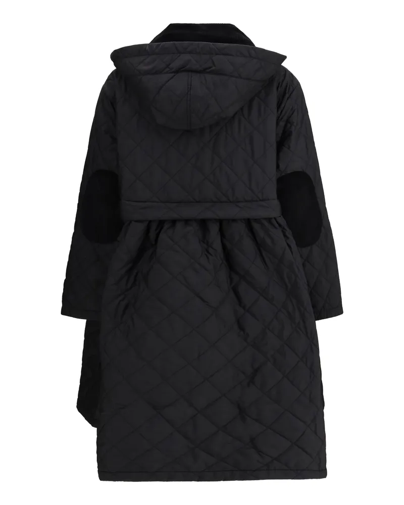 Barbour Diamond-Quilted Hooded Down Jacket — Black Black
