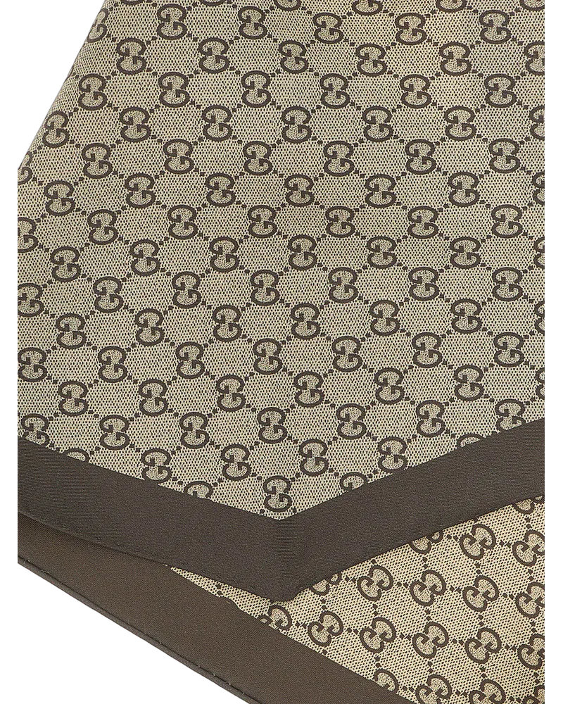 Gucci Women's Beige Silk Foulard Accessory Beige