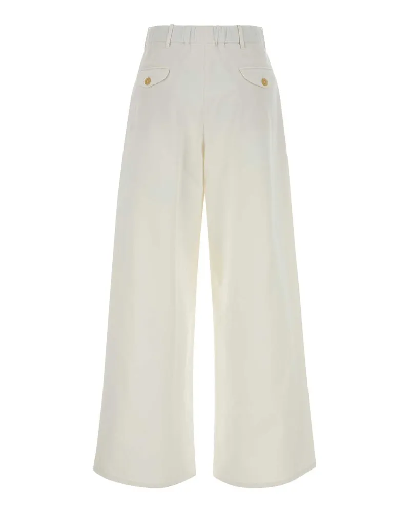 Jil Sander 100 Exterior: Cotton Pantaloni Trousers Beige