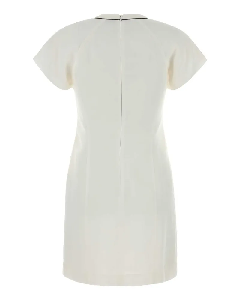 Brunello Cucinelli Women's Corto Dress White Viscose Linen White