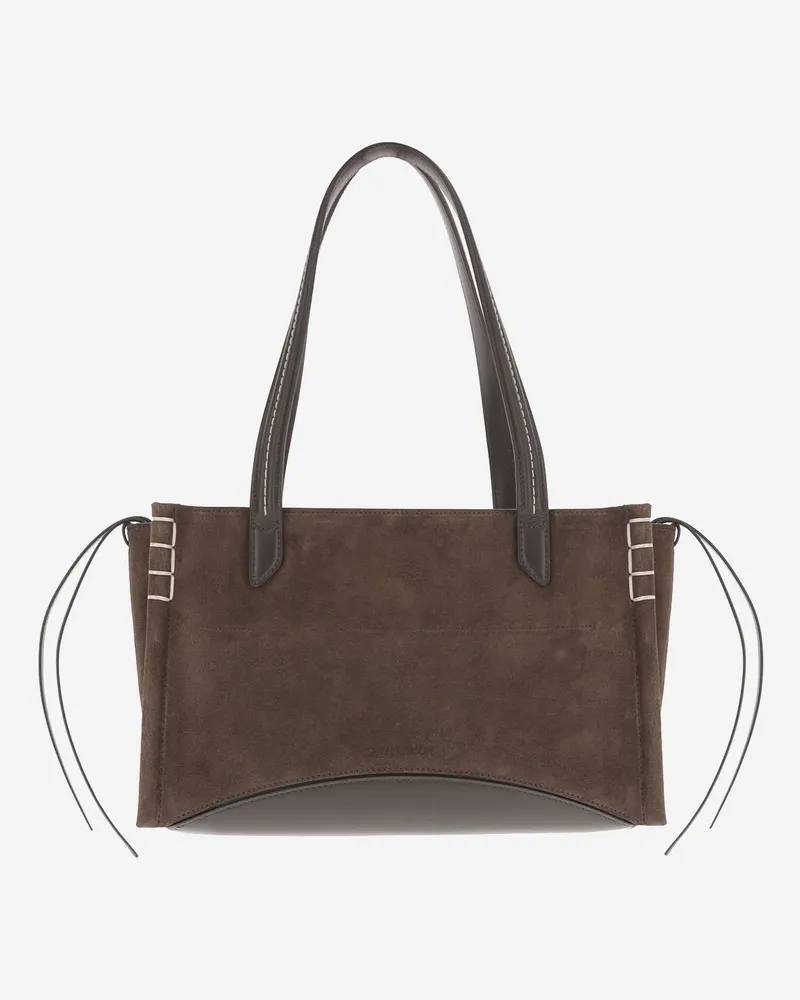 J.W.Anderson Women's Shoulder Bag Suede Cabas Brown Brown