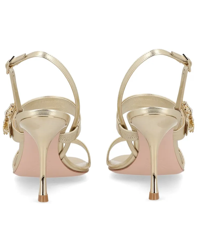 Roger Vivier Efflorescence Sandal — Gold Gold