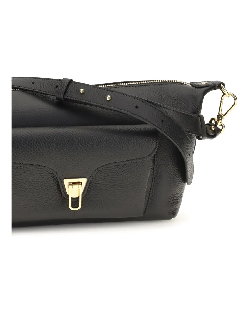 Coccinelle Women's Shoulder Bag Beat Generation Black Leather Calf Black