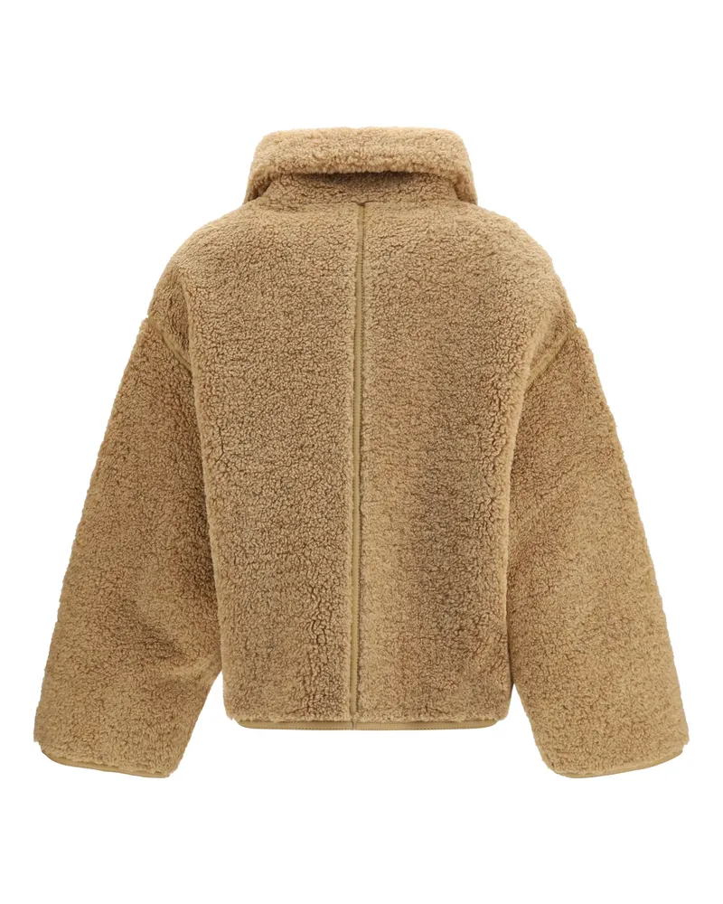 Pinko Eco Shearling Jacket — Beige Beige