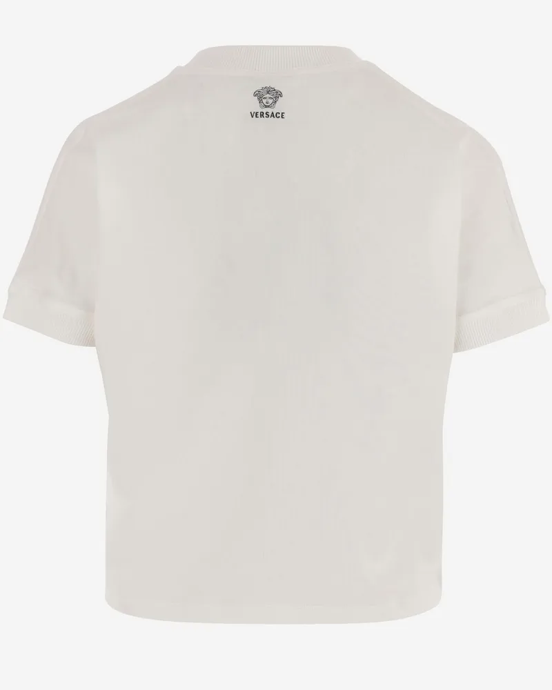 Versace Women's T-Shirt Stretch Cotton White T-Shirts & Jerseys White