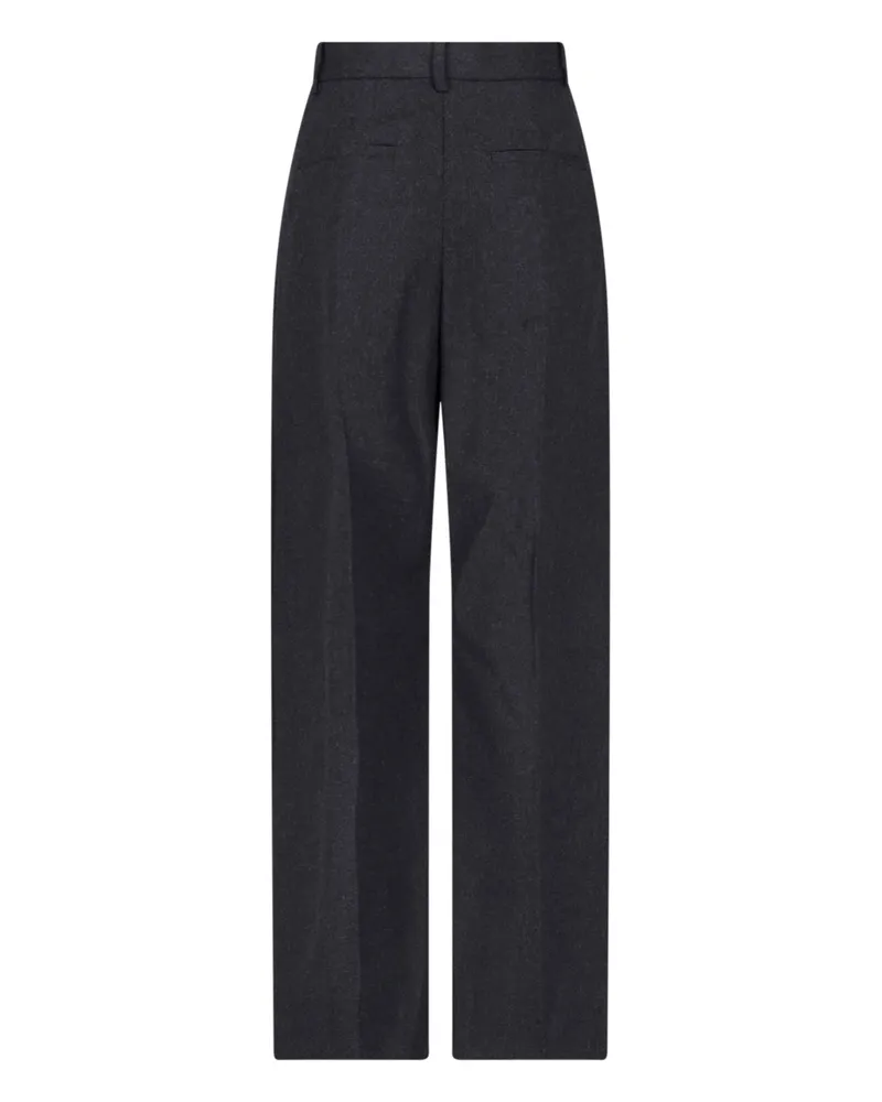 Victoria Beckham Women's Trousers Grey Wool Gray