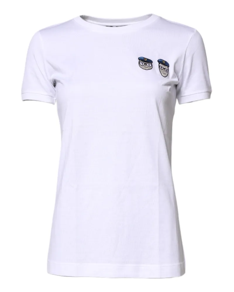 Dolce & Gabbana Women's White #dgfamily Cotton Crew Neck T-Shirt White