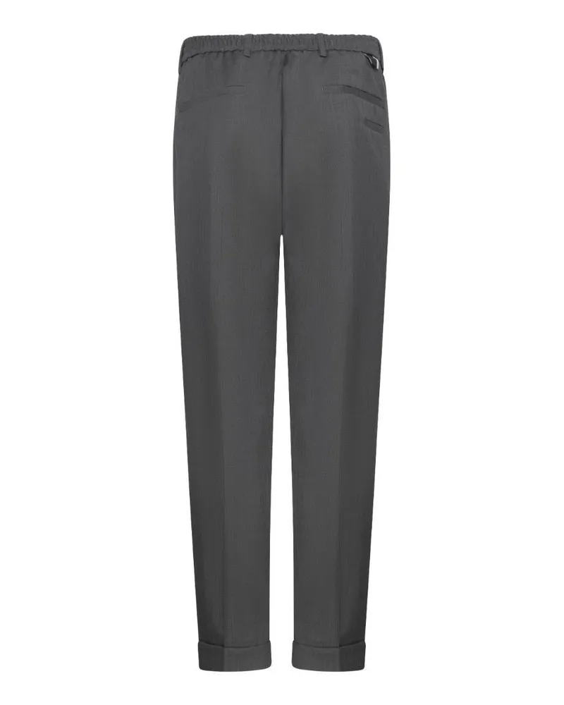 Low Brand Men's Trousers Slim Carrot Fit Grey Virgin Wool Gray