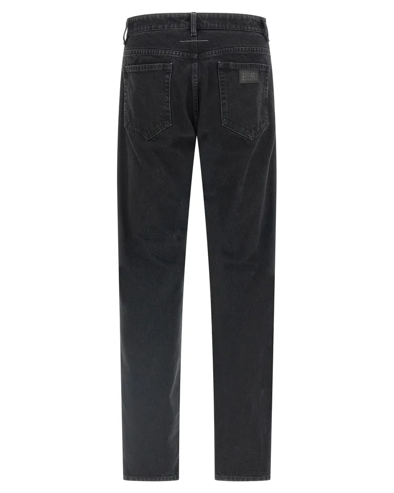 Maison Margiela Men's Black Cotton Tapered Jeans Clothing Black