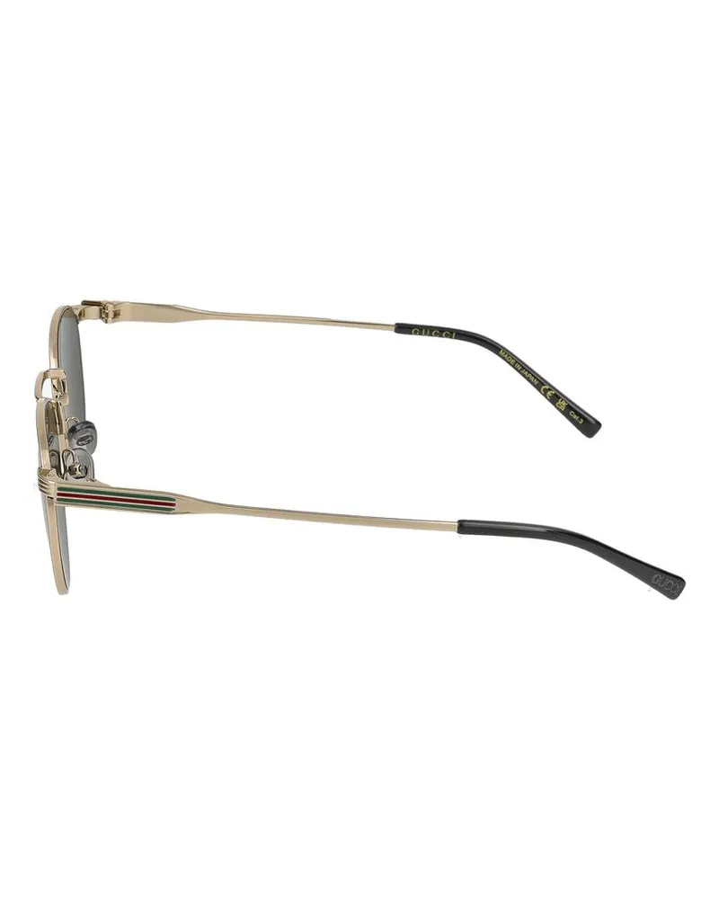Gucci Men's Sunglasses  Gg1875s 001 Gold Grey 21-145 Metal Gold