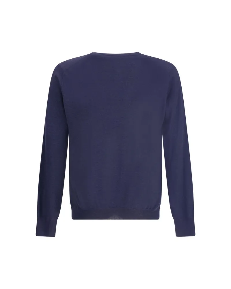 Brunello Cucinelli Men Blue Cashmere Sweater Clothing Navy