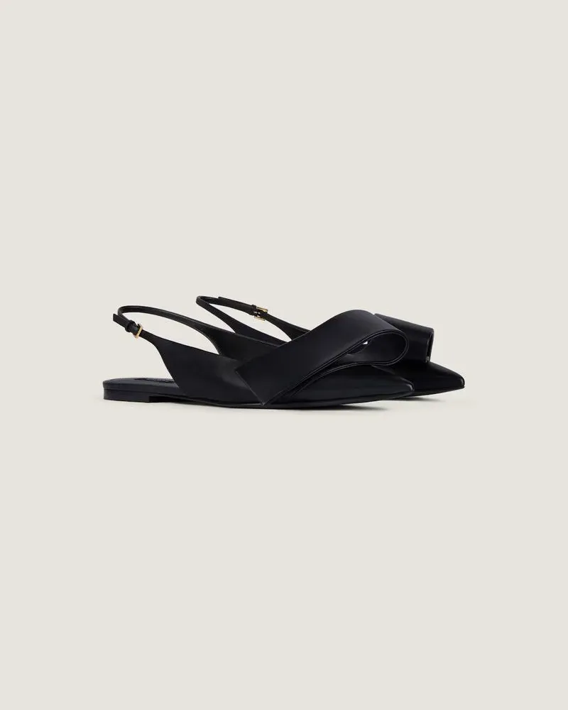 Givenchy Twisted Ribbon Slingback Flat — Black Black