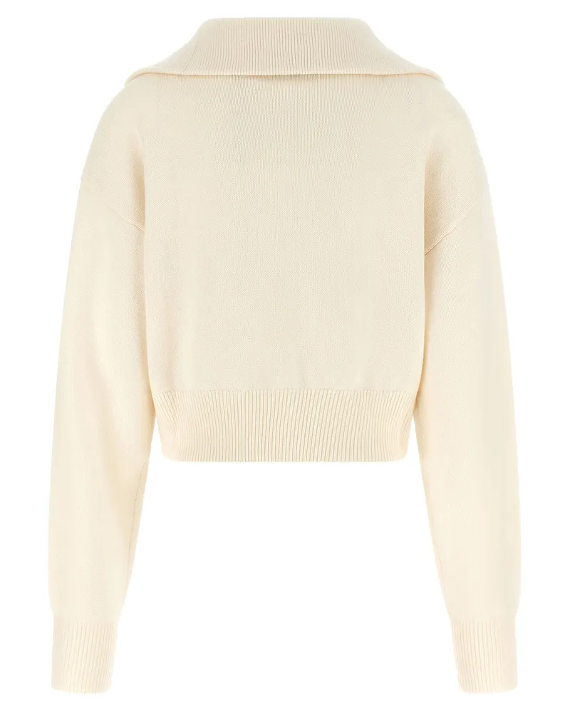 COPERNI Half-Zip Cashmere-Wool Sweater — Cream Cream