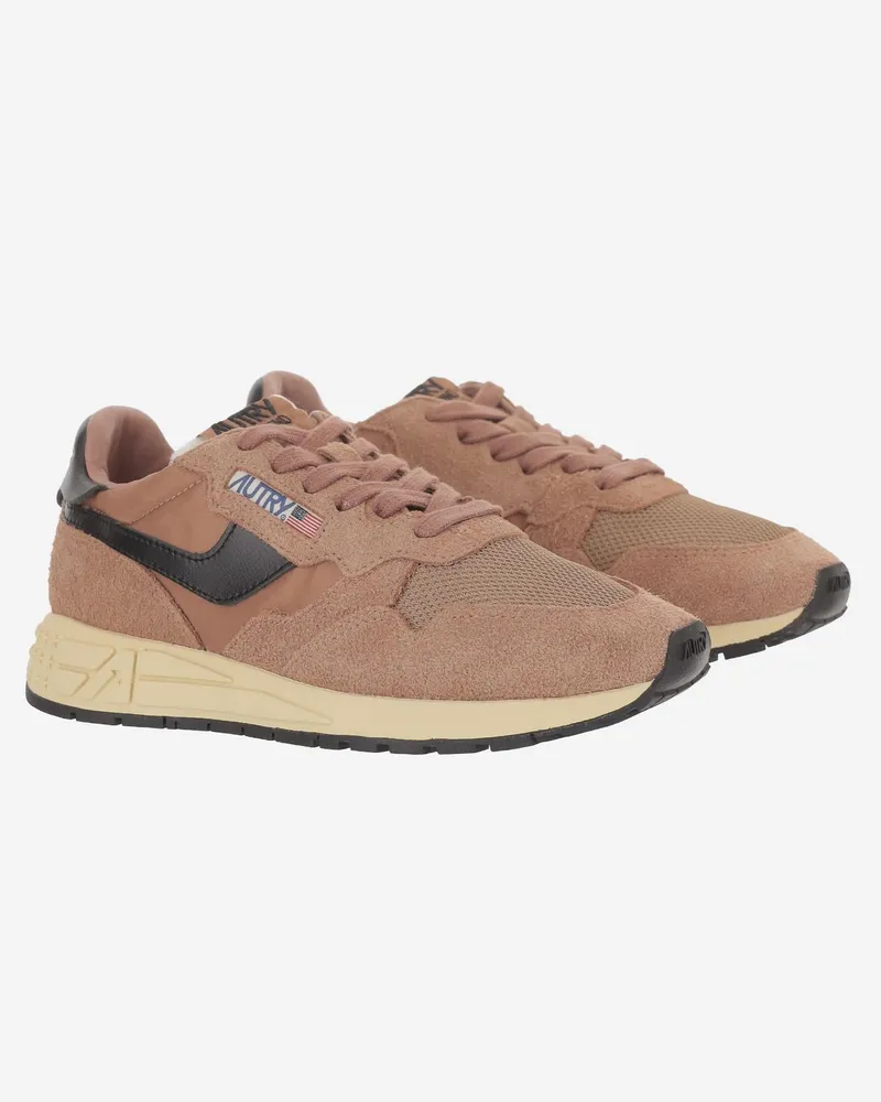 AUTRY Women's Sneakers Reelwind Brown Leather Trainers Brown