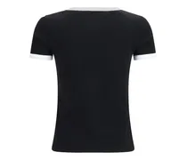 Women's Boke Flower 2.0 Embroidered Cotton T-Shirt Black T-Shirts And Polos