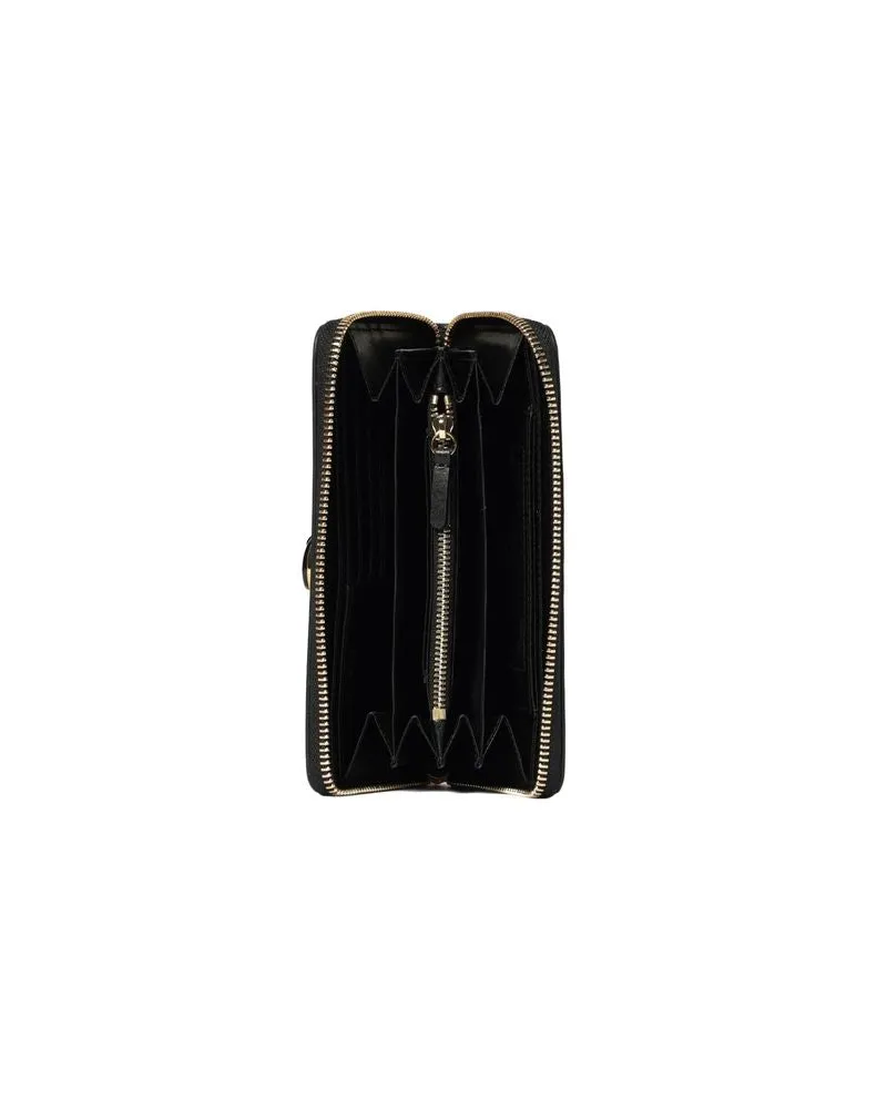 Coccinelle Women's Wallet Black Calf Split Leather Bags Black
