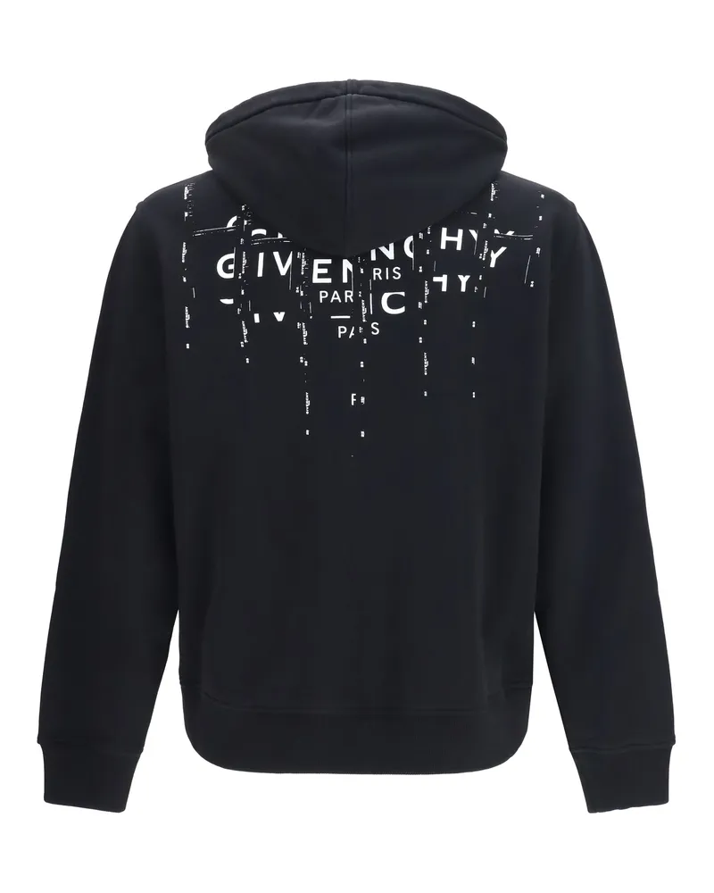 Givenchy Men's Hoodie Photographic Negative Fleece Black Cotton Sweatshirts Sweater Black