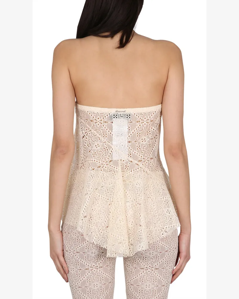 Dsquared2 All-Over Embroidered Top — Powder Powder