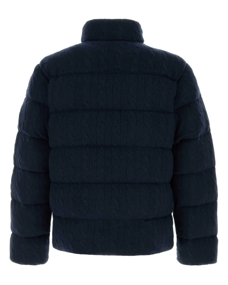 Ralph Lauren Wool Blend Padded Down Jacket — Navy Navy