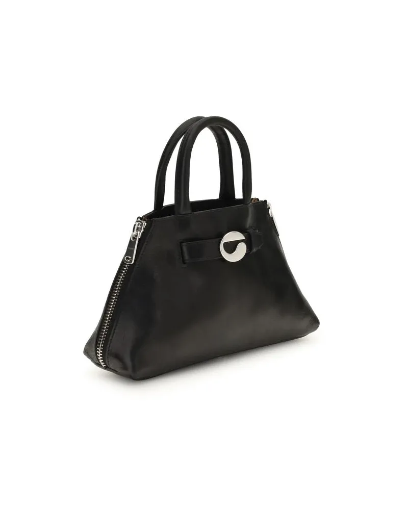 COPERNI Women's Black Calf Leather Bos Taurus Shoulder Bag Black
