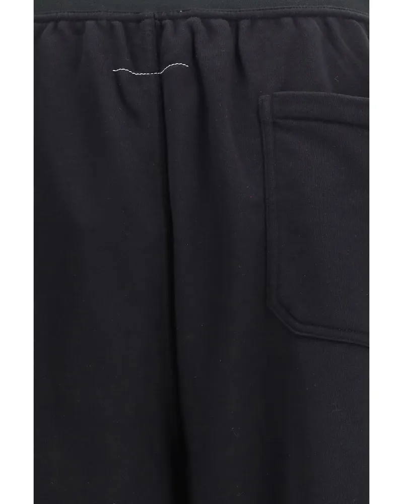 Maison Margiela Men's Cotton Sweatpants Black Trousers Black