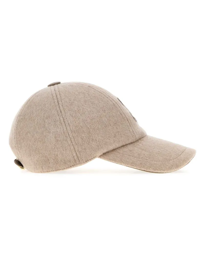 Max Mara Women's Cappuccino Cashmere Ordine Baseball Cap Cacha Cappelli E Fasce Per Capelli Cacha' Hat Beige