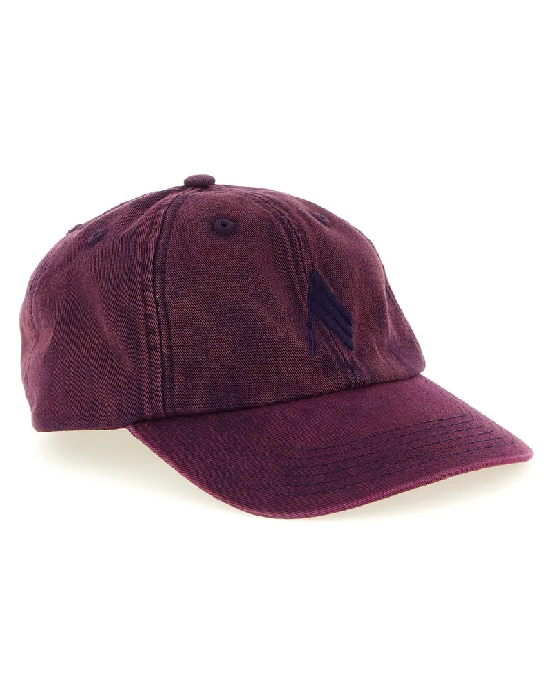 ATTICO Logo-Embroidered Canvas Baseball Cap — Burgundy Burgundy