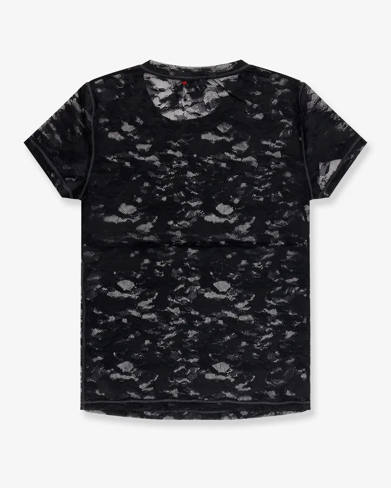 Diesel Women's Lace T-Shirt Kasia-Utlt Black Nylon Elastane T-Shirts & Jerseys Black