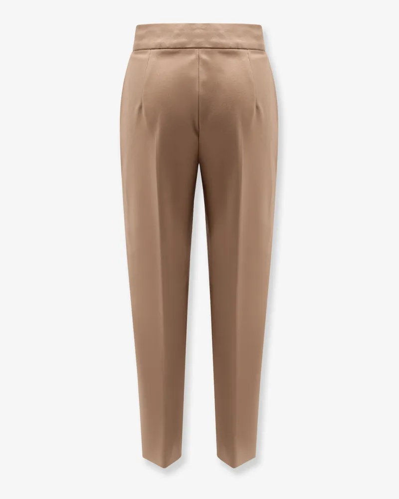 Max Mara Women's Viscose Blend Trousers Brown Brown