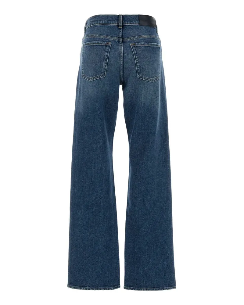 7 for all mankind Women's Stretch Denim Tess Jeans Blu Exterior: Cotton Elastane Blue