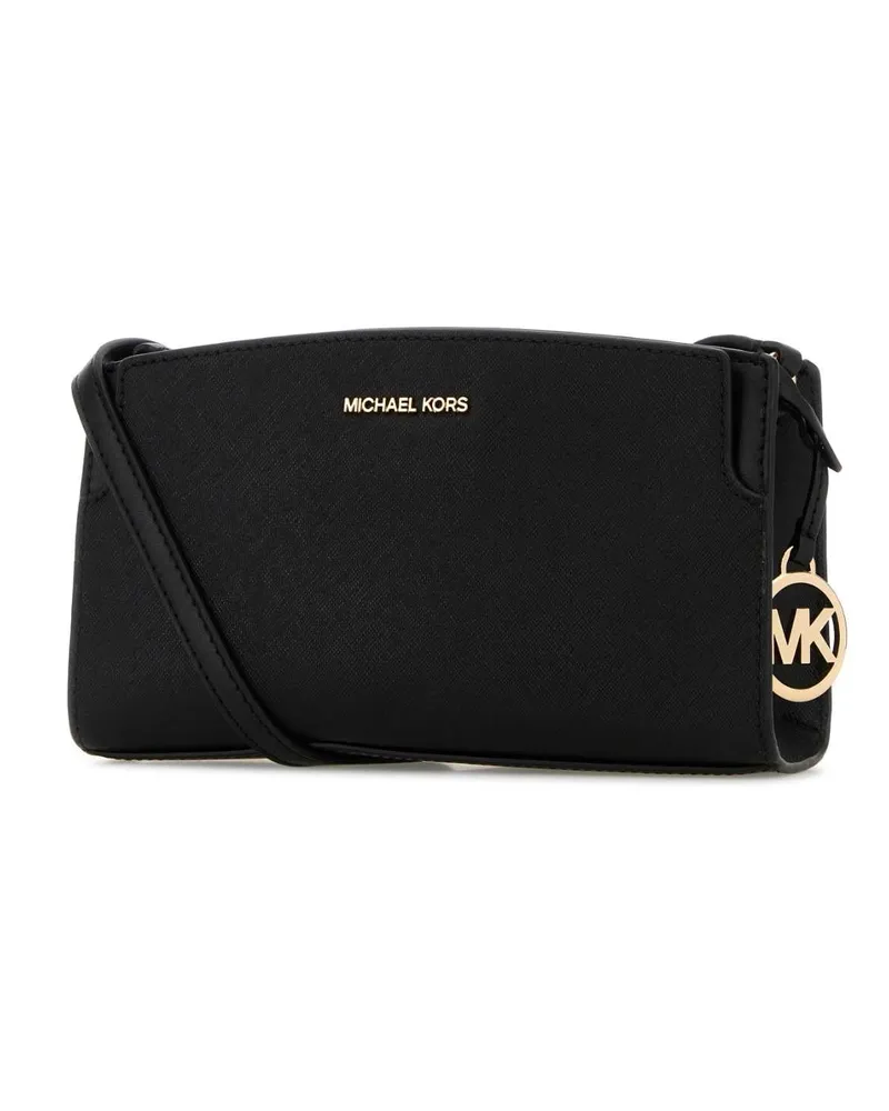 Michael Kors Women's Black Leather Becca Crossbody Bag Cow Borse A Tracolla Black