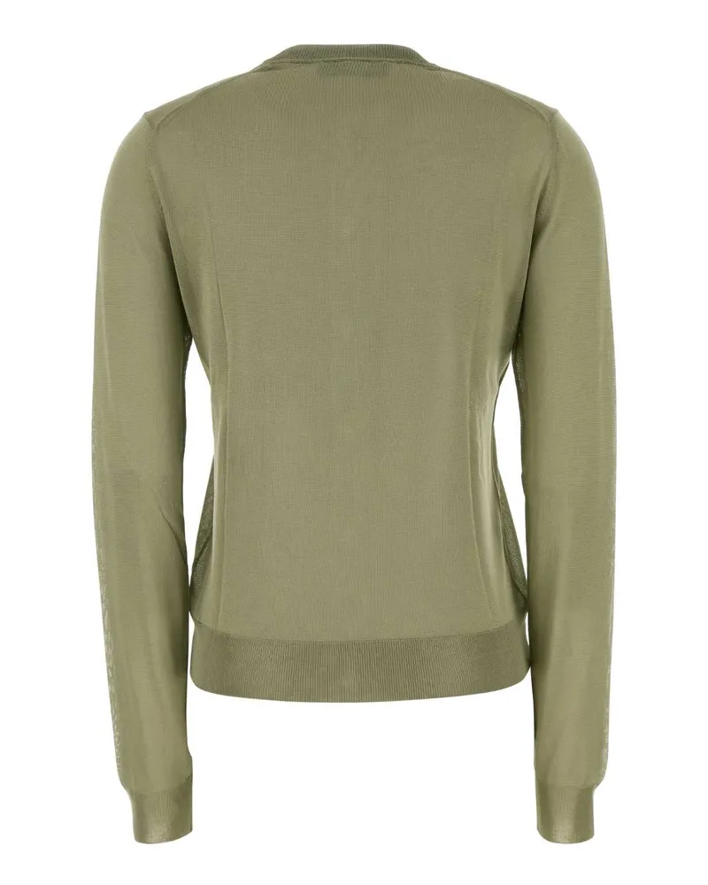 Fendi Shiny Cardigan — Green Green