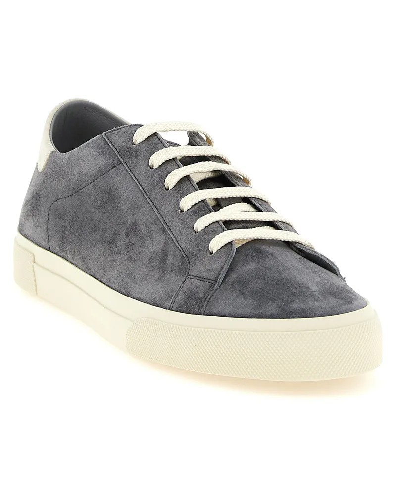Brunello Cucinelli Men's Gray Calfskin Sneakers Gray