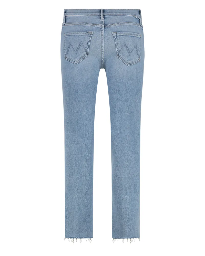 Mother Women's Straight-Leg Jeans Dazzler Ankle Fray, Blessing Disguise Cotton In Blue
