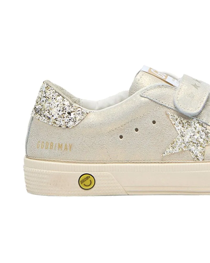 Golden Goose May School Sneakers — Silver Silver