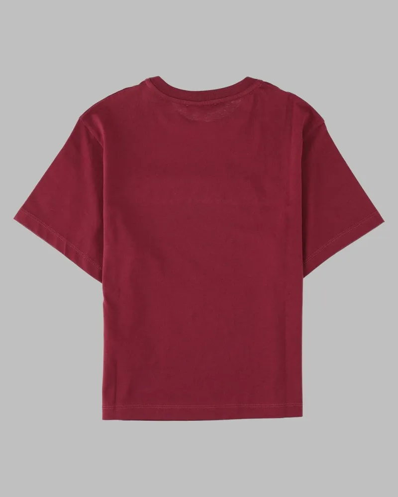 Lanvin Logo-Embroidered Cotton T-Shirt — Bordeaux Bordeaux