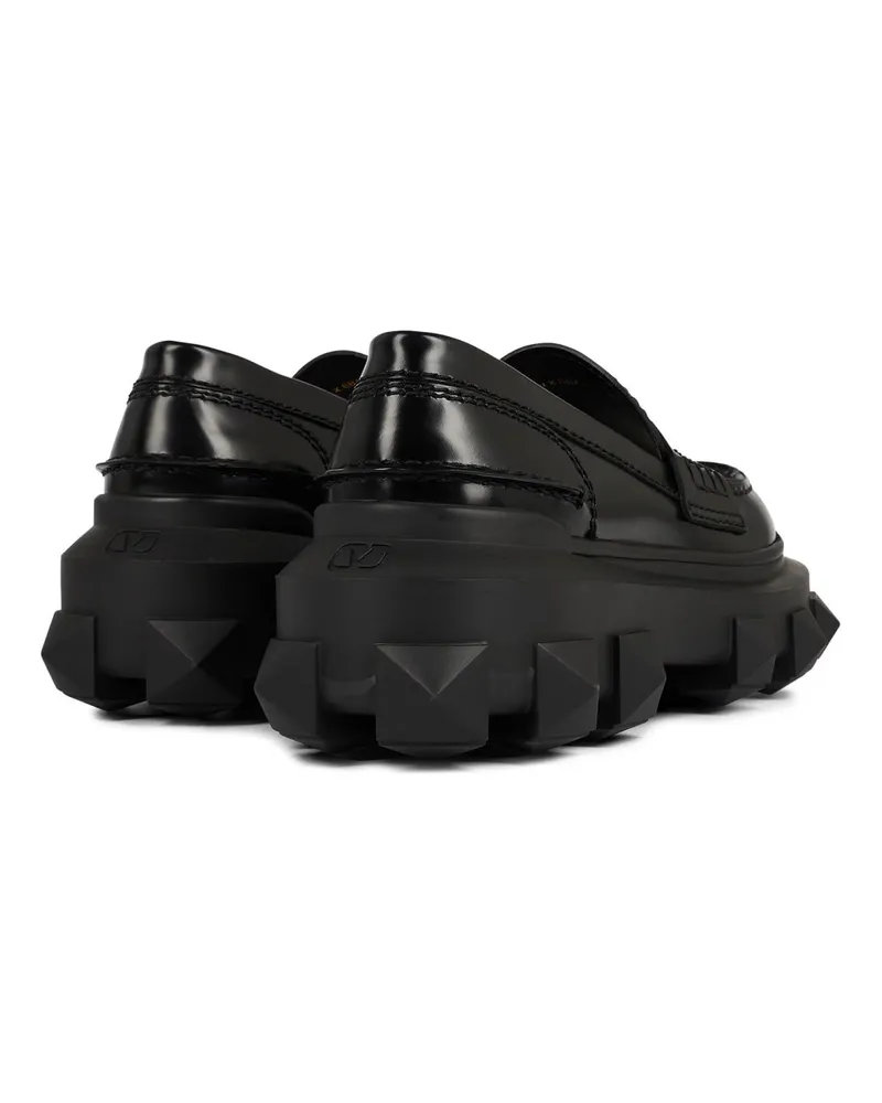 Valentino Garavani Women's Trackstud Loafers Black Shoes > Flats Black