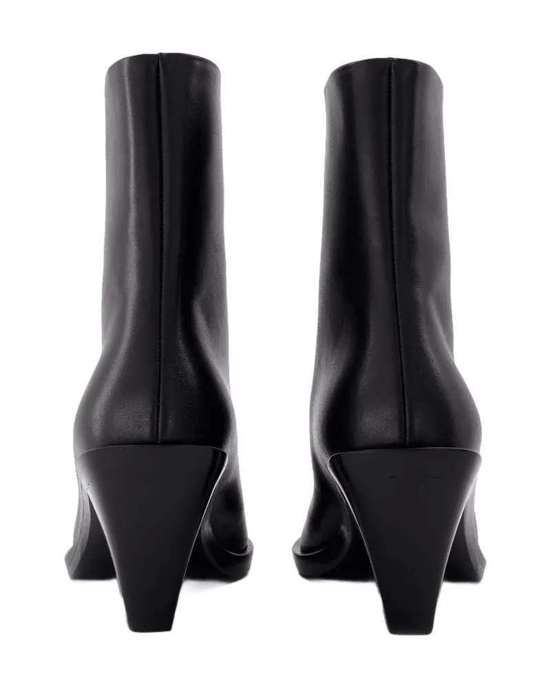 Elleme Women's Eclair Ankle Boot Black Leather Black