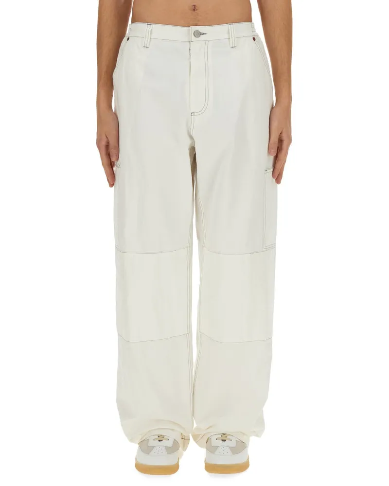 Maison Margiela Cotton Canvas Trousers — White White