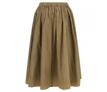 Women's Bicolor Polyester Midi Skirt