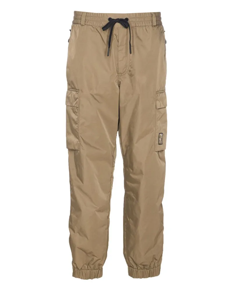 Moncler Lightweight Polyester Cargo Pants — Brown Brown
