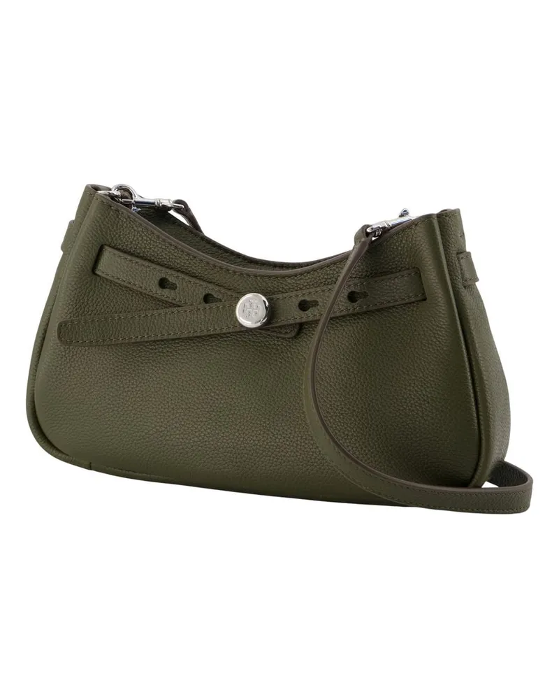 Tory Burch Women's Romy Zip Top Crossbody -  Leather Green Calfskin Bags Crossbodies Green
