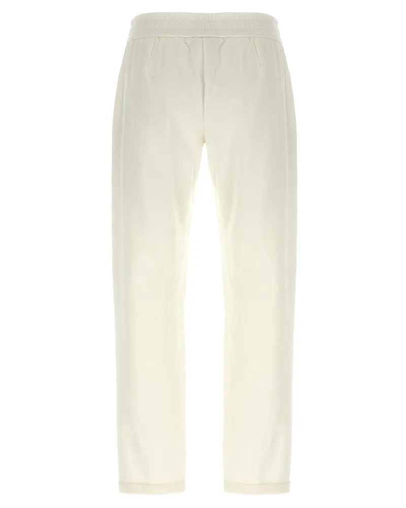 Brunello Cucinelli Monile Joggers — Cream Cream