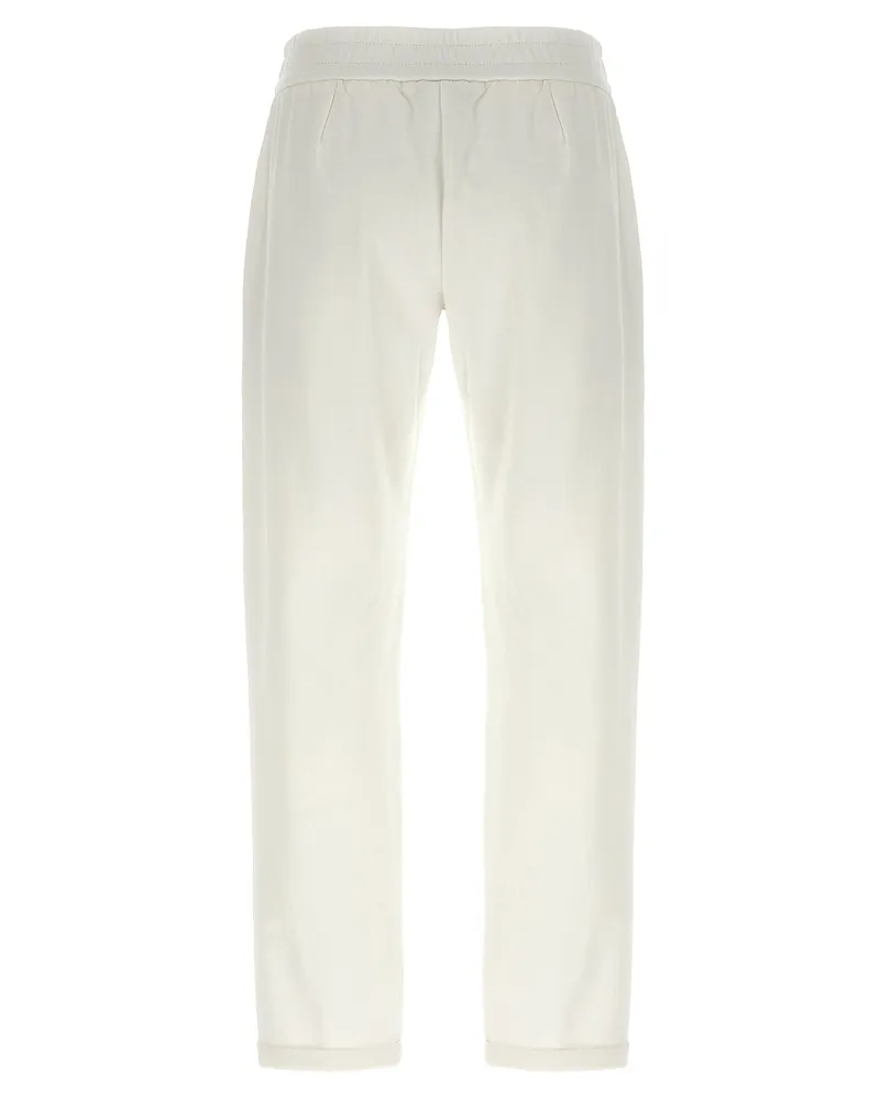 Brunello Cucinelli Monile Joggers — Cream Cream