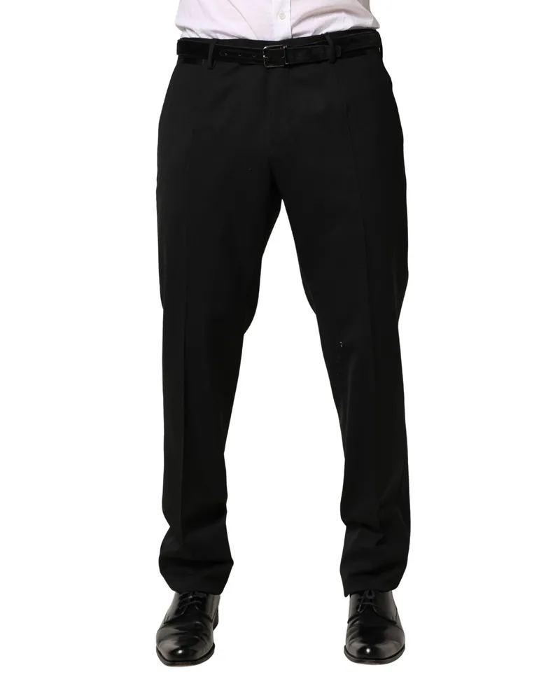 Dolce & Gabbana Men's Virgin Wool Trousers Black Black