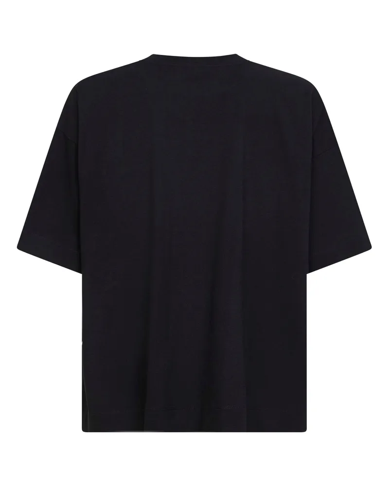 Dries van Noten Men's T-Shirt Jersey Crewneck Black Cotton T-Shirts And Polos Black