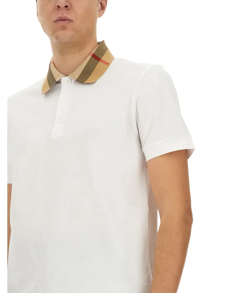 Burberry Cotton Piqué Polo Shirt — White White